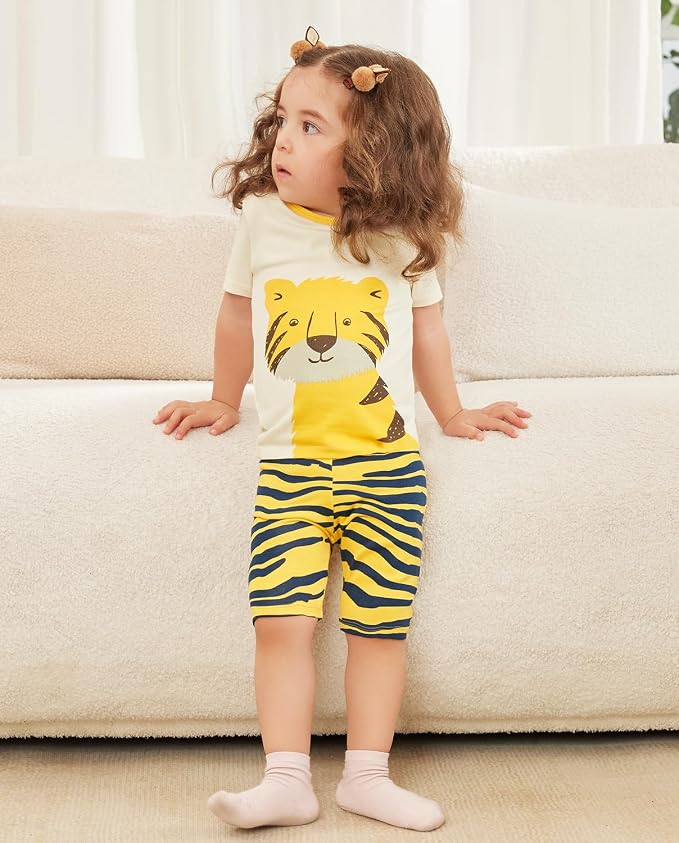 babee Reshinee Bamboo Viscose Toddler Boys Pajamas Set, Short Sleeve Kids - Image 3