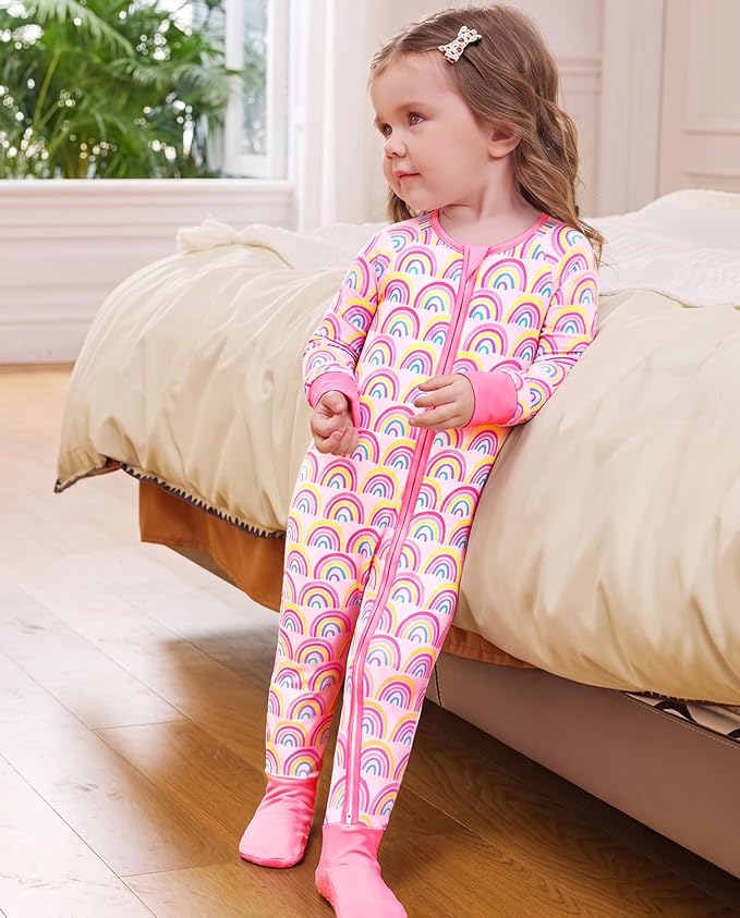 babee Reshinee Viscose derived from bamboo Baby Pajamas Convertible Footie - Image 9