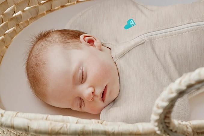 Love to Dream Swaddle UP, Sleep Sack 0-3 Months, Self-Soothing, Improves Sleep, Snug Fit Helps Calm Startle Reflex, Baby Essentials Must Haves Newborn, 1.0 TOG, 13-19 lbs, Oatmeal