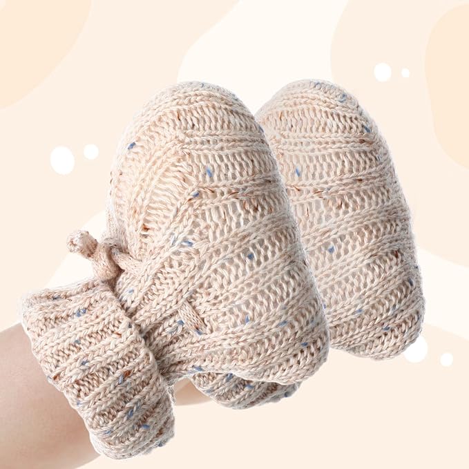 Evervibe 3 Pair Knitted Baby Booties | 100% Cotton, 0-6 Months Newborn - Image 5