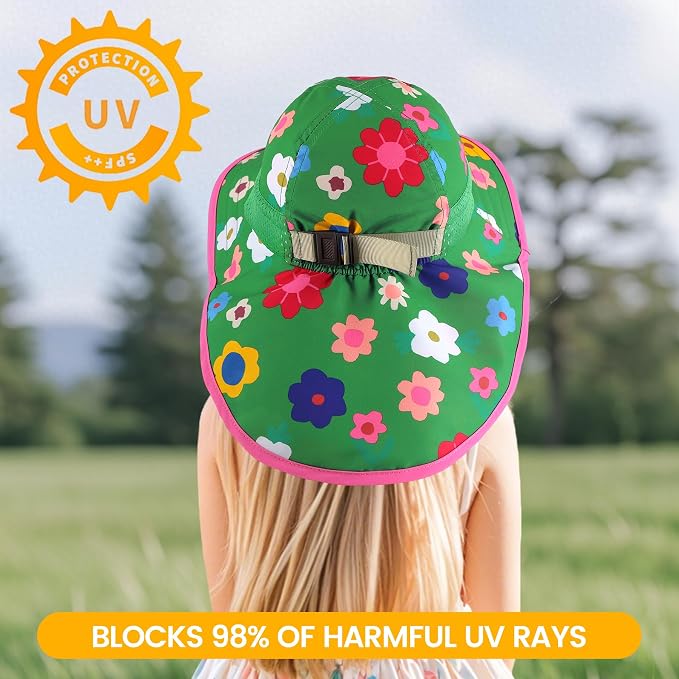 Baby Sun Hat with Neck Flap UPF 50+ - Image 4