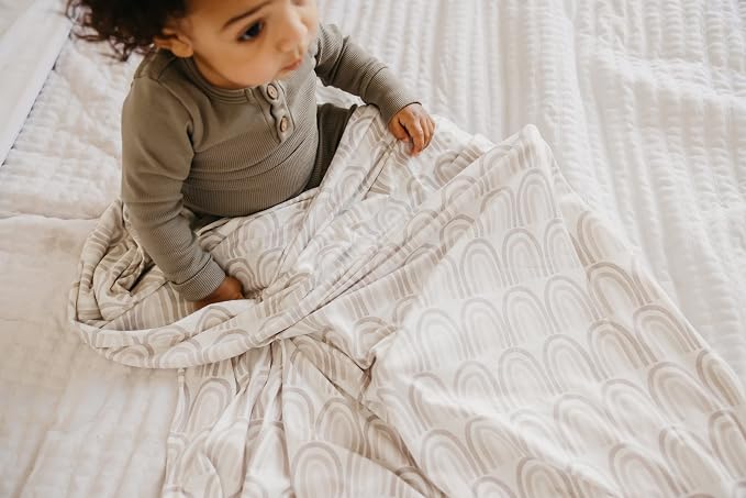 Copper Pearl Swaddle Blankets for Newborns | Soft Stretchy Receiving Blankets - Image 6