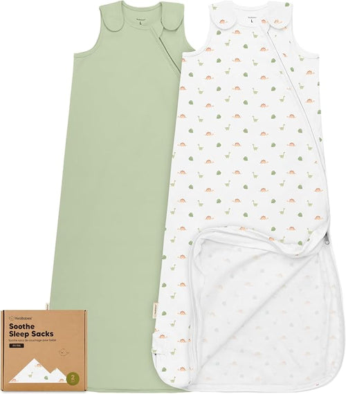 2-Pack Organic Baby Sleep Sacks, 100% Cotton 0.5TOG by KeaBabies