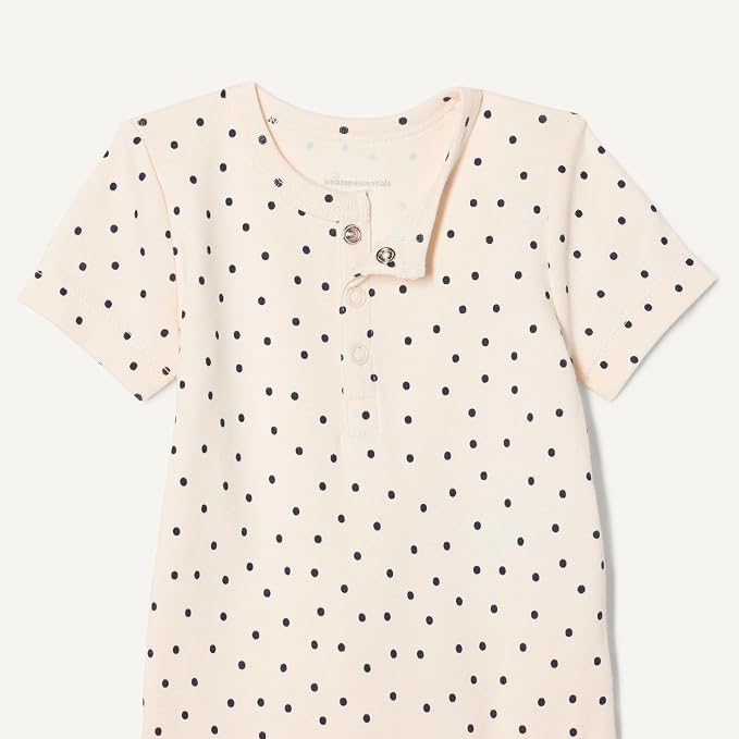 Amazon Essentials Unisex Babies' Short Sleeve Henley Bodysuit - Image 3