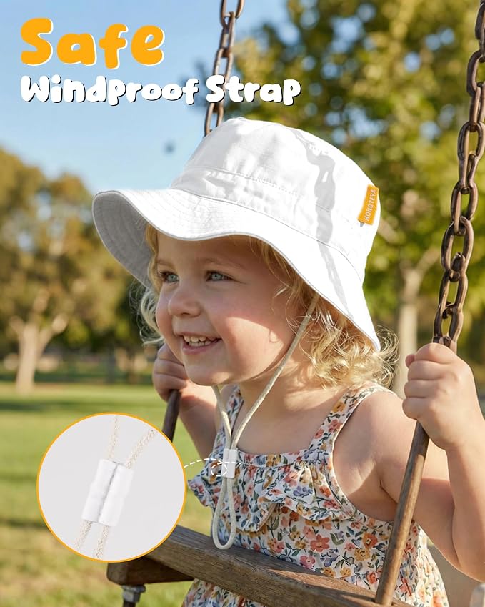 Baby Sun Hat for Toddler Kids Bamboo Rayon Bucket Hat Summer Beach Sun - Image 6