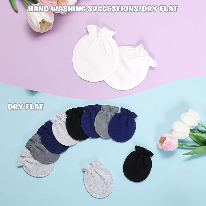 18 Pairs Newborn Baby Cotton Mittens No Scratch Gloves Newborn Mittens Infant - Image 2