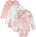 HonestBaby Baby 3-pack Long Sleeve Side-snap Kimono Bodysuits Organic Cotton by HonestBaby