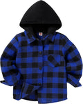 YOUNGER STAR Toddler Kids Boys Girls Flannel Hooded Plaid Shirt Button Baby Red by YOUNGER+STAR