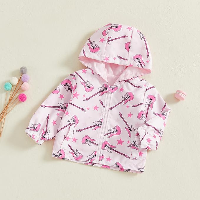 Toddler Windbreaker Jacket Baby Girl Hooded Zip Up Sweatshirt Winter Jacket - Image 4