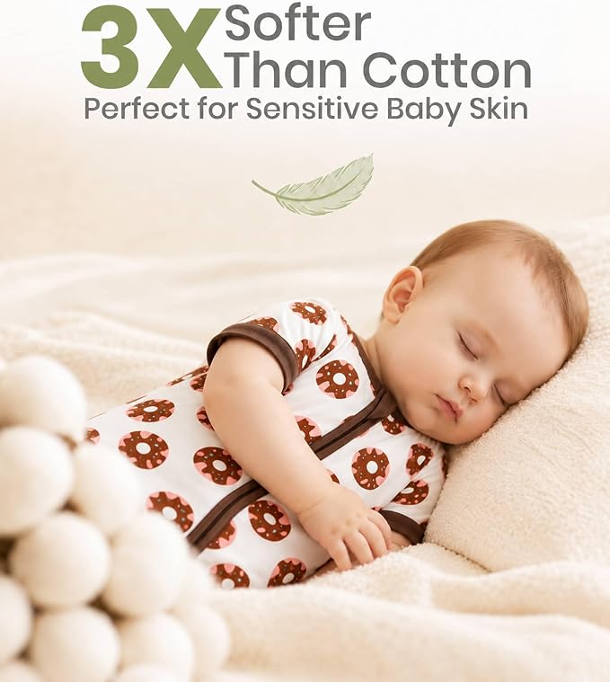 OPAWO Bamboo Sleepers for Baby Boy Pajamas Bamboo Pajamas Baby Romper 0-24M | 2 - Image 2