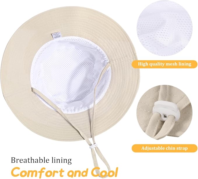 Baby Toddler Sun Hat, Boys Girls Adjustable Bucket Hat - Image 5