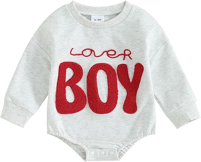 VISGOGO Newborn Infant Baby Boy Girls Oversized Romper Little Dude Sweater Onesie Coming Home Outfit Neutral Clothes