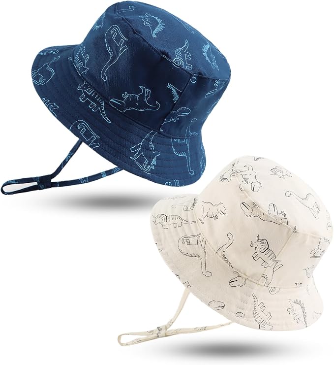 JANGANNSA Dinosaur Baby Boys Sun Hat Cotton Toddler Girls Bucket Hats Summer by JANGANNSA