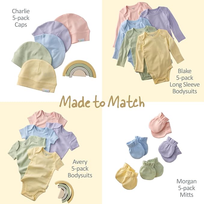 Charlie 5-Pack Caps 100% Organic Cotton Beanie Hats | GOTS certified Organic - Image 5