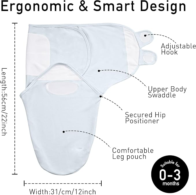 GLLQUEN BABY Swaddles for Newborns 0-3 Months, Adjustable & Easy Fastener | - Image 5