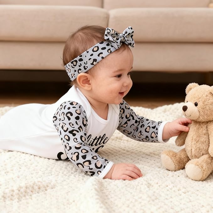 AMAWMW Newborn Baby Girl Little Sister Sleeper Gown Stripe Long Sleeve - Image 4