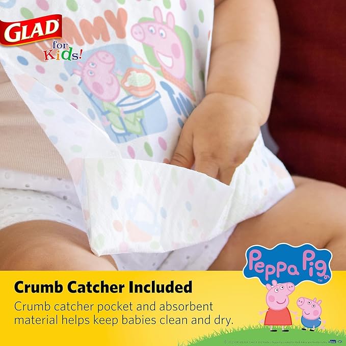 Glad for Kids Peppa Pig Paper Bibs - Image 3