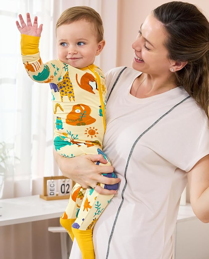 babee Reshinee Bamboo Viscose Baby Footie Pajama, Zipper Sleeper Boys Girls - Image 8