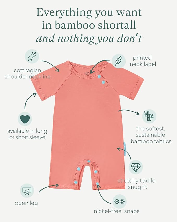 PurComfy SuperSoft Bamboo Viscose Baby Romper, Short Sleeve | One-piece Summer - Image 2