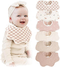 Konssy 6-Pack Muslin Baby Bandana Bibs, Drool Bibs by Konssy