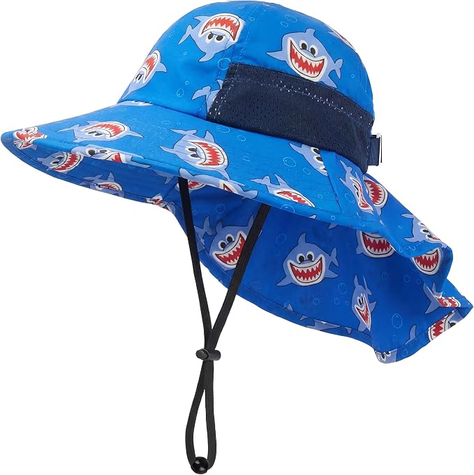 Toddler Baby Sun Hat Kids Summer Beach Essentials Adjustable Beach Hats by HONGTEYA