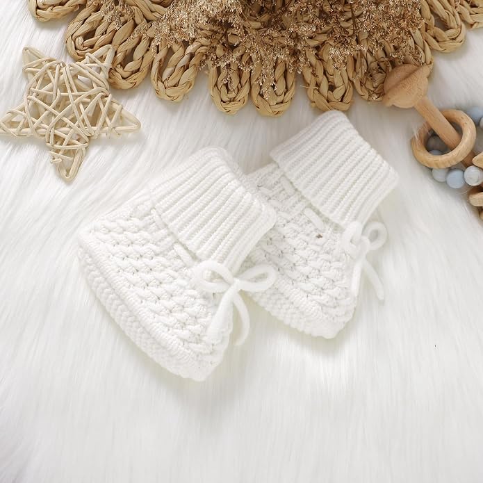 Newborn Shoes Knitted Baby Booties Infant Boys Girls First Walkers | Handmade - Image 6