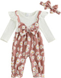 Newborn Baby Girl Clothes Ruffle Sleeve Jumpsuit Corduroy Floral by mlpeerw