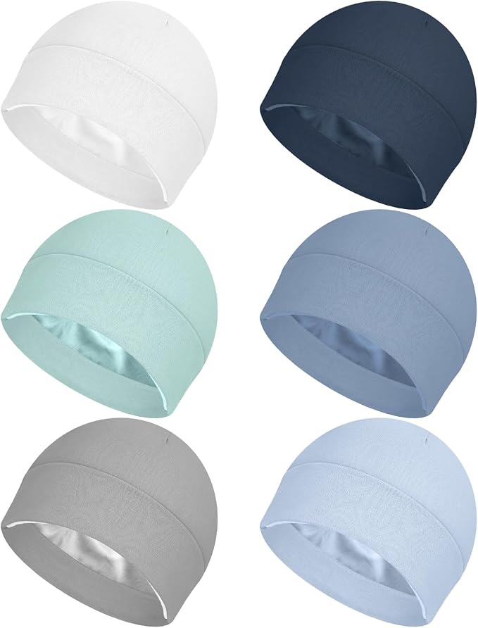 6 Pack Satin Lined Baby Beanie Newborn by Cotwinter