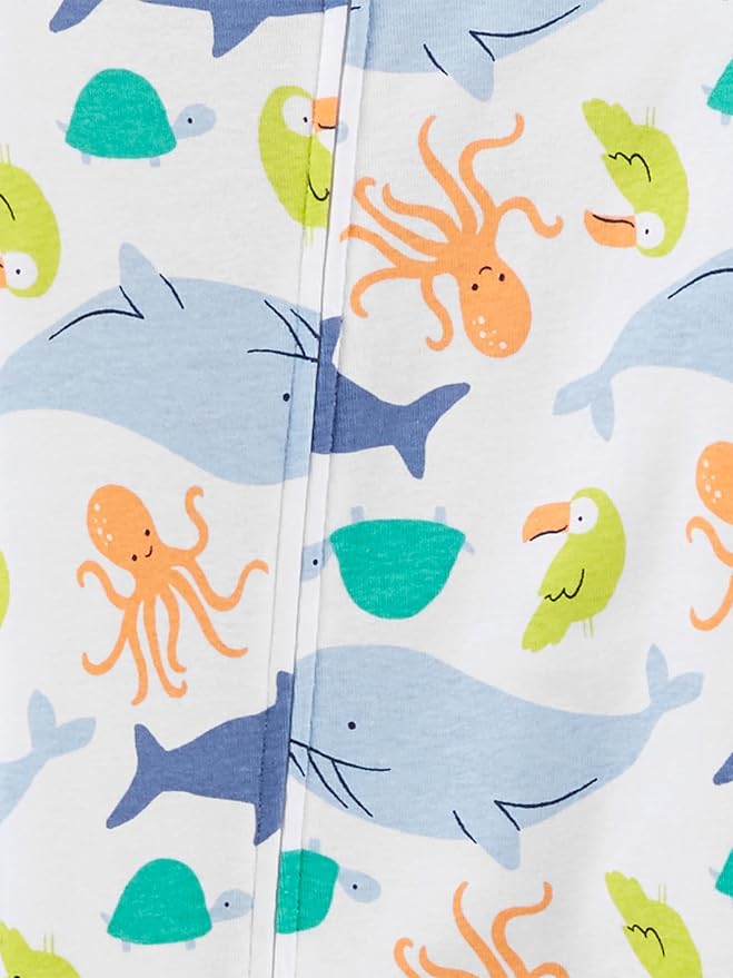 Simple Joys by Carter's Baby Boys 3 pack Snug Fit Footed Cotton Pajamas - Image 4