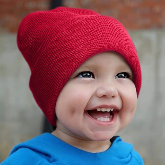 DRESHOW BQUBO 3 Pack Baby Beanies Toddler Kids Winter Hats Soft Knit Hat - Image 3