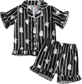 Kuriozud Toddler Baby Girl Pajamas Set Summer Floral Short Sleeve Button Down by Kuriozud