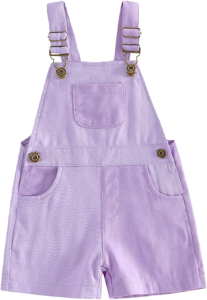 Fernvia Toddler Kids Baby Girl Boy Contrast Color Overalls Shorts Clothes by Fernvia