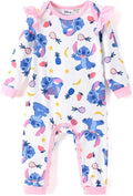 Disney Stitch Princess Minnie Winnie Marvel Baby Girls Ruffle Long Sleeve by Disney