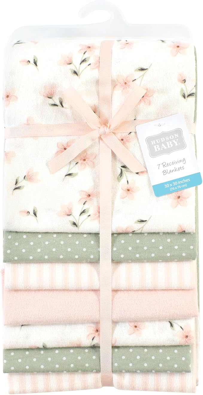 Hudson Baby Unisex Baby Cotton Flannel Receiving Blankets Bundle, One Size - Image 2