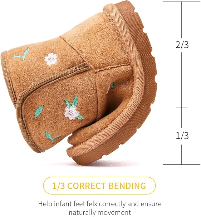 BMCiTYBM Girls Boys Snow Boots Warm Winter Fur Lined Baby Shoes (Infant/Toddler/Little Kid)