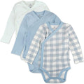 HonestBaby Baby 3-pack Long Sleeve Side-snap Kimono Bodysuits Organic Cotton by HonestBaby