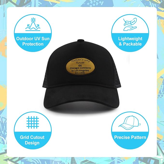 Mesh Toddler Baseball Cap, Adjustable Breathable Sun Hat - Image 3