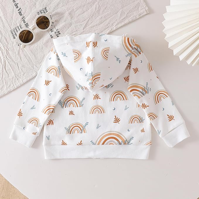 ROMPERINBOX Baby Hoodie for Boy Girl, Full Zip-up Lightweight Thin Jackets Coat - Image 3