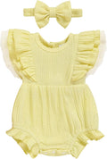 TITKKOP Ruffle Bubble Romper for Baby Girl | One-Piece Shorts Jumpsuit | Summer by TITKKOP