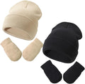 Baby Beanie Hat Gloves Set, Kids Winter Warm Knit Hat by DANMY
