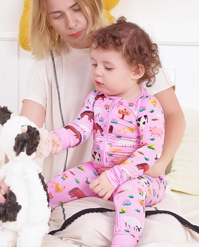 babee Reshinee Viscose Derived from Bamboo Baby Footie Pajamas Convertible - Image 7