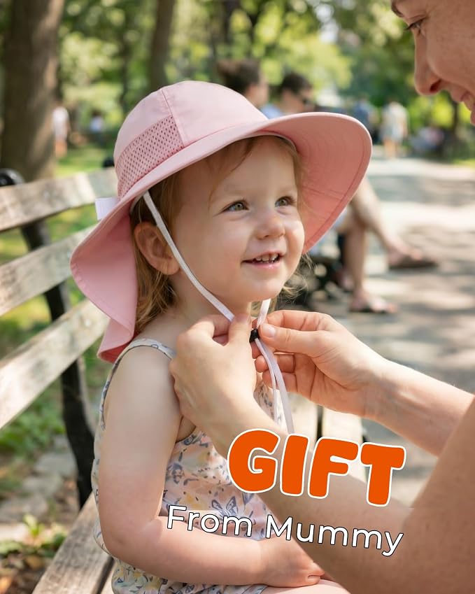 Toddler Baby Sun Hat Kids Summer Beach Essentials Adjustable Beach Hats - Image 6