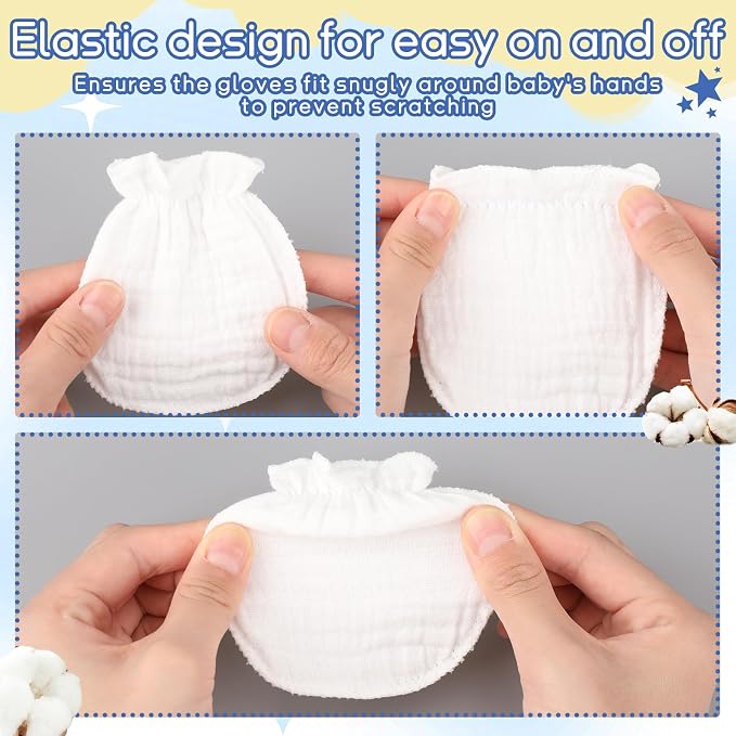 Baby Mittens Newborn No Scratch 0-6 Months - Image 6