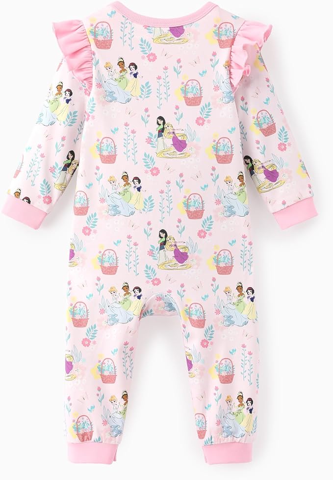 Disney Stitch Princess Minnie Winnie Marvel Baby Girls Ruffle Long Sleeve - Image 2