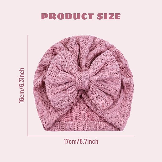 Cinaci 4 Pieces Baby Girls Turban Hats - Image 2