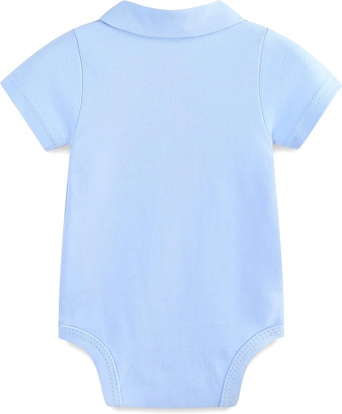 Baby Girl Collared Onsie Polo Bodysuit Boy Cotton Romper Short Sleeve 0~24M - Image 2