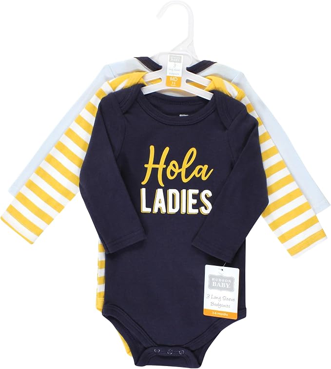 Hudson Baby baby-boys Cotton Long-sleeve Bodysuits 3-pack - Image 2