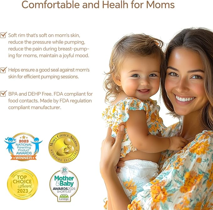 2 Count of 29mm Breast Pump Flanges Compatible with Medela/Lansinoh ComfortFit, Replace Medela PersonalFit Breast Shields, Accessories for Pump in Style Symphony Swing Harmony Freestyle Pump Parts