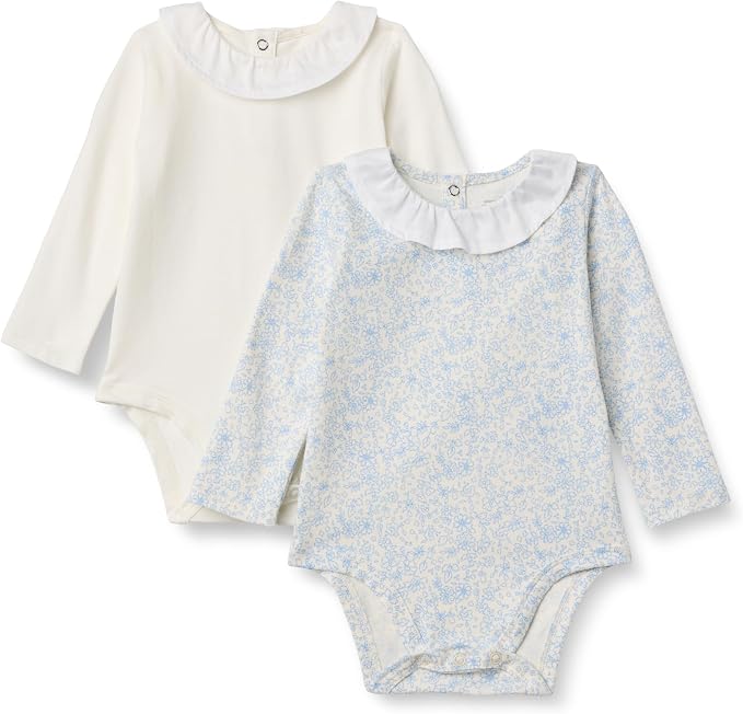 Amazon Essentials x Sofia Grainge Baby Girls' Long Sleeve Cotton Ruffle Collar by AmazonEssentials