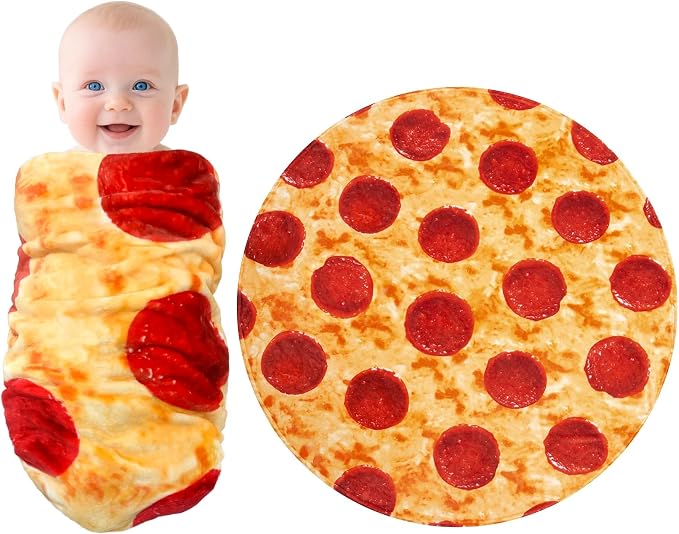 mermaker Pepperoni Pizzas Blanket Swaddle by Mermaker